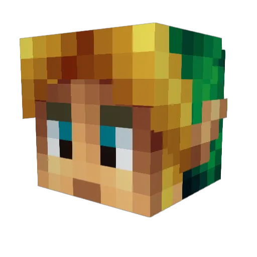 dyeandrew Minecraft avatar head, 3D render