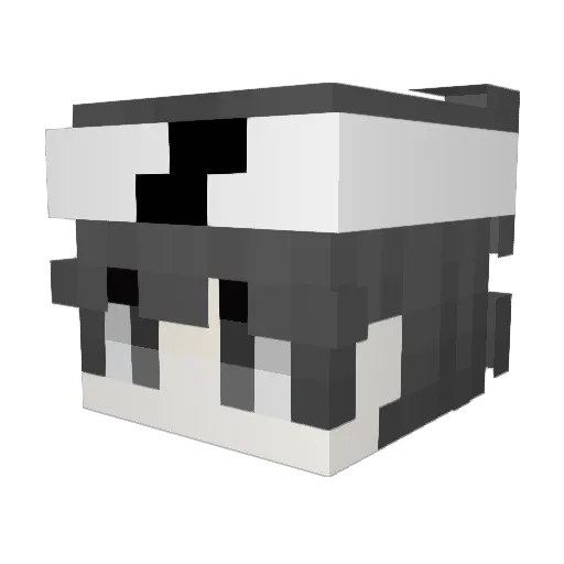 dyebii Minecraft avatar head, 3D render