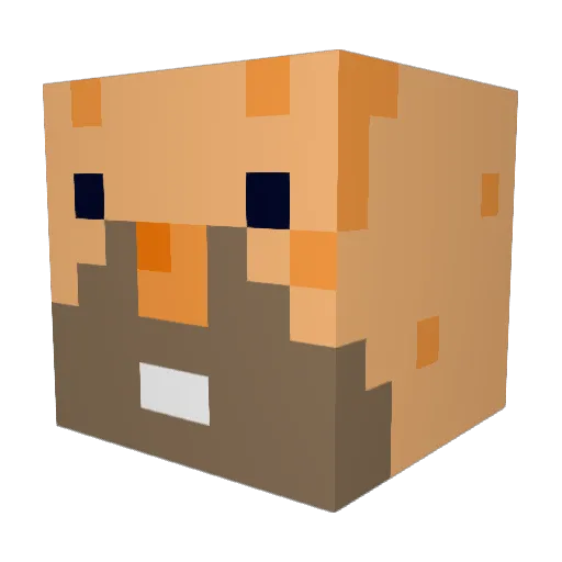 dyelaan Minecraft avatar head, 3D render
