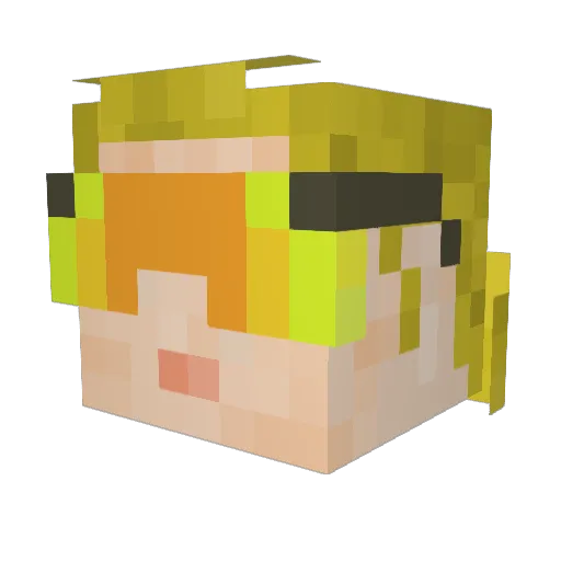dyeotheduck Minecraft avatar head, 3D render