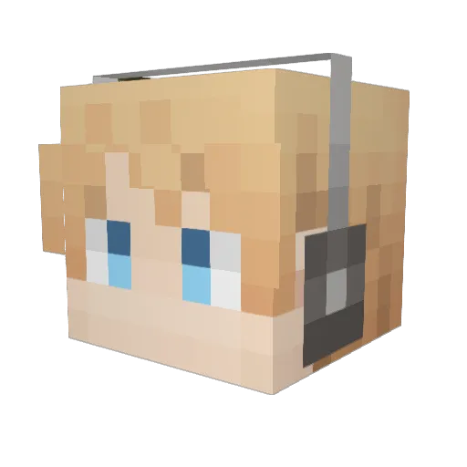 dyfwyxeq Minecraft avatar head, 3D render