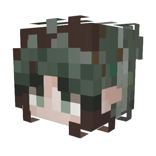 dyingemu Minecraft avatar head, 3D render