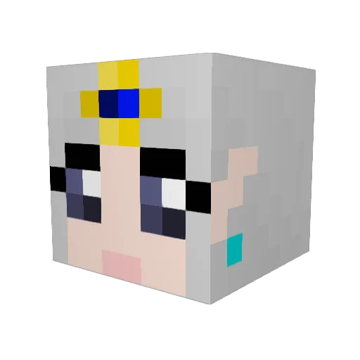 dyl4n3582 Minecraft avatar head, 3D render