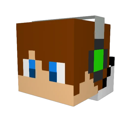 dylanbaxter Minecraft avatar head, 3D render