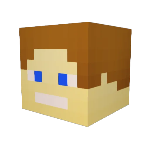 dylanjapool Minecraft avatar head, 3D render