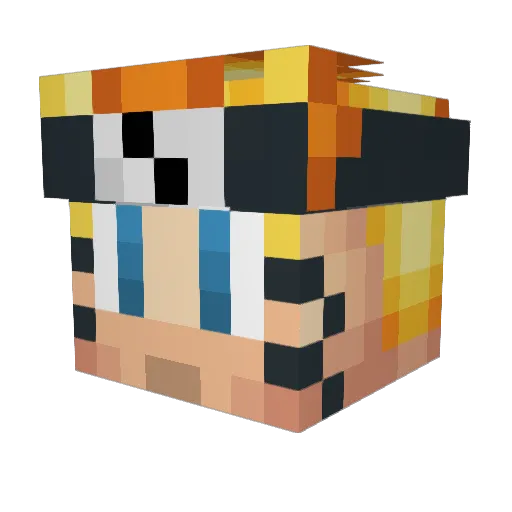 dylcore14 Minecraft avatar head, 3D render