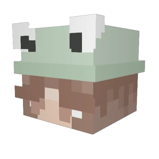 dynamicdino123 Minecraft avatar head, 3D render