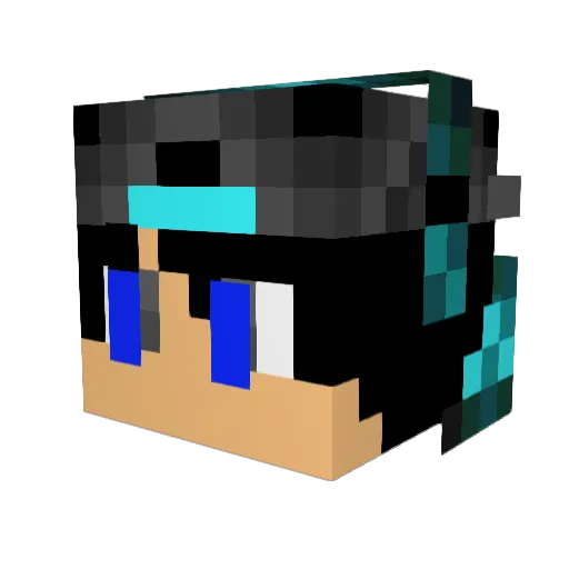 dynamitezach Minecraft avatar head, 3D render
