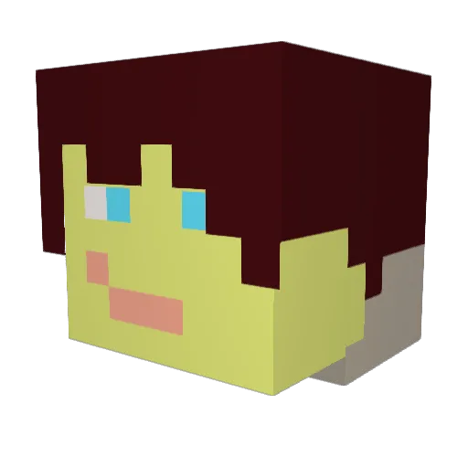 dynamocreate101 Minecraft avatar head, 3D render