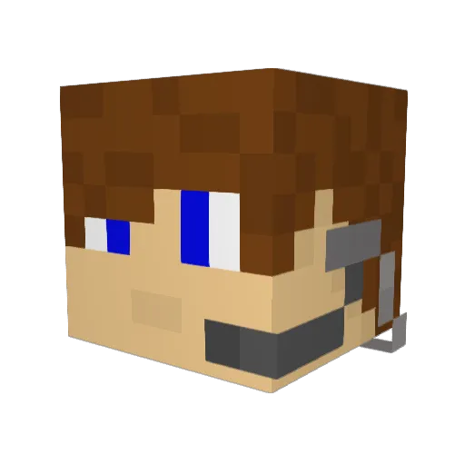 dynchaw Minecraft avatar head, 3D render