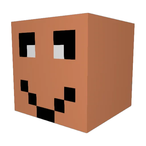 dyniowiec Minecraft avatar head, 3D render