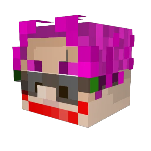 dynker Minecraft avatar head, 3D render