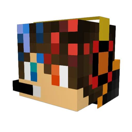 dynopower Minecraft avatar head, 3D render