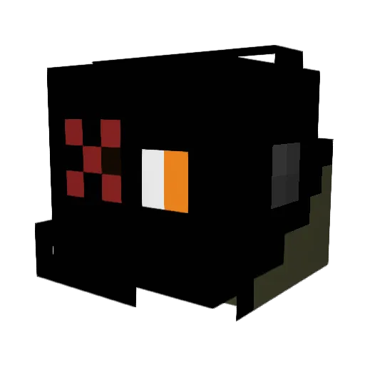 dynorespawned Minecraft avatar head, 3D render