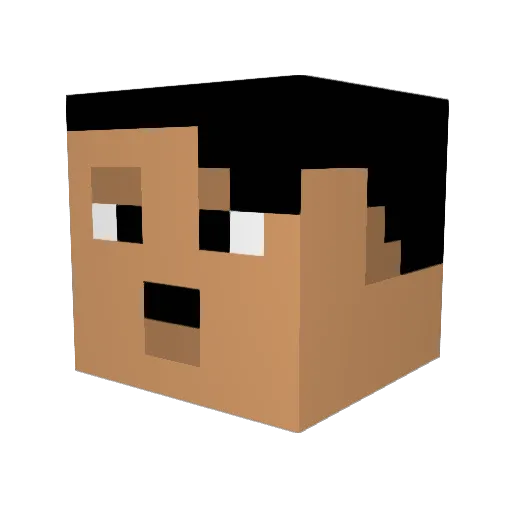 dynsar Minecraft avatar head, 3D render