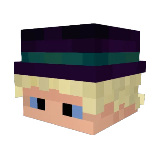 dyqoo Minecraft avatar head, 3D render