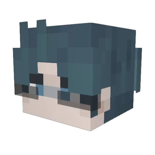 dyrachito Minecraft avatar head, 3D render