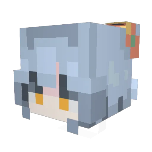dyralyayka Minecraft avatar head, 3D render