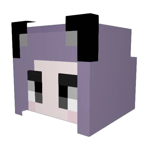 dysaura Minecraft avatar head, 3D render