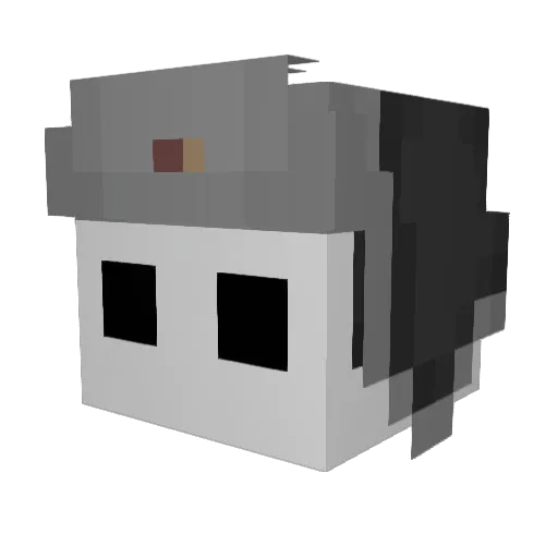 dyslexa Minecraft avatar head, 3D render