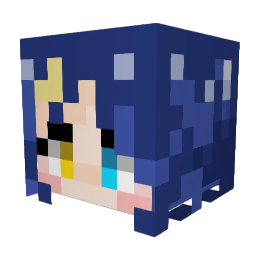dyslexia_chan Minecraft avatar head, 3D render