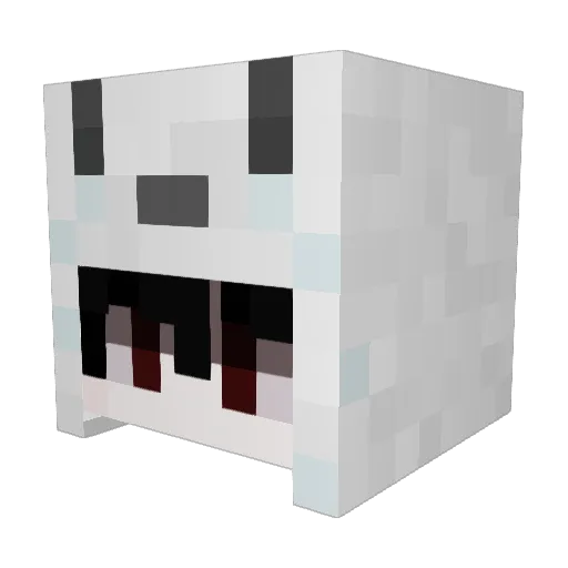 dyssected Minecraft avatar head, 3D render