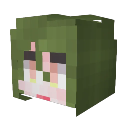 dyuen_ Minecraft avatar head, 3D render