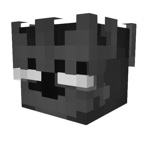 dyupo Minecraft avatar head, 3D render