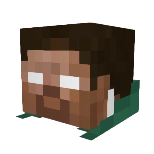 dyyv Minecraft avatar head, 3D render