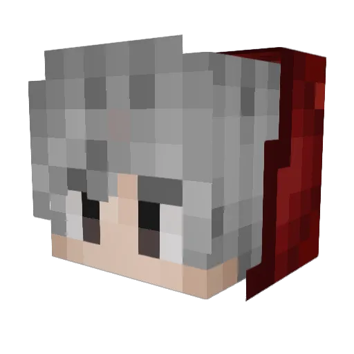 dyzw Minecraft avatar head, 3D render