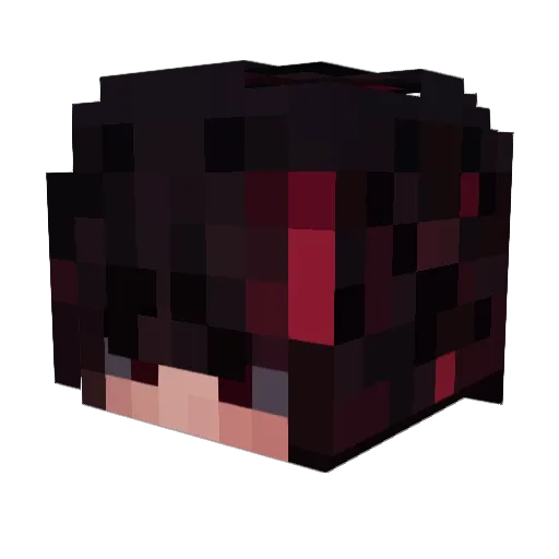 dzafki Minecraft avatar head, 3D render