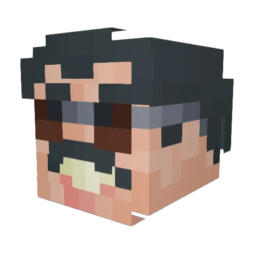 dzangeez Minecraft avatar head, 3D render