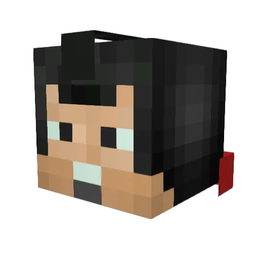 dzast Minecraft avatar head, 3D render