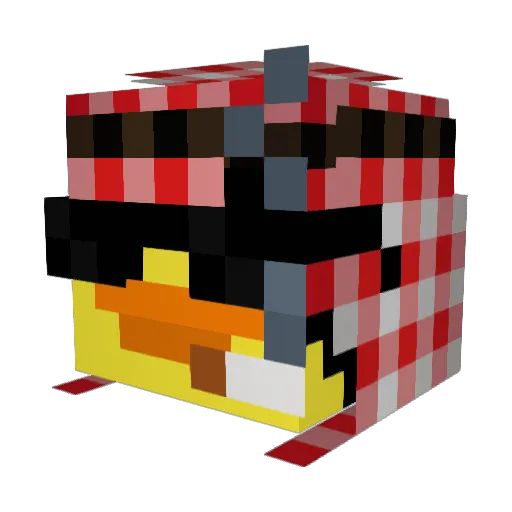 dzdtq Minecraft avatar head, 3D render