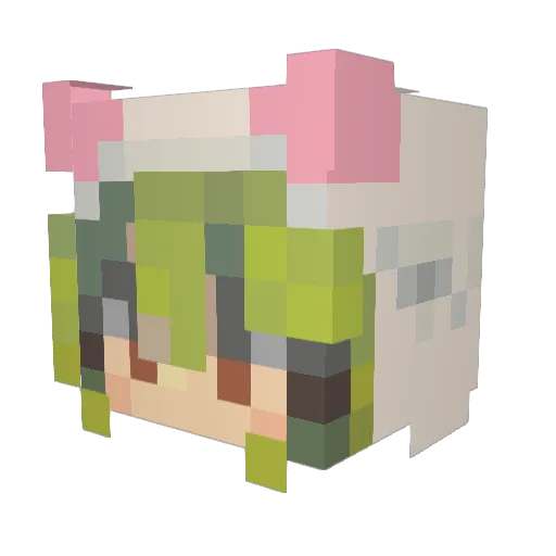 dzeado Minecraft avatar head, 3D render