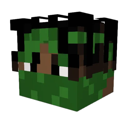 dzemkop Minecraft avatar head, 3D render