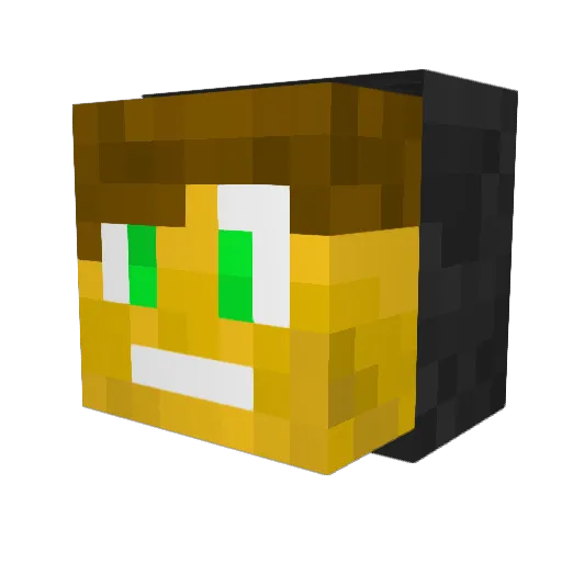 dzerY Minecraft avatar head, 3D render