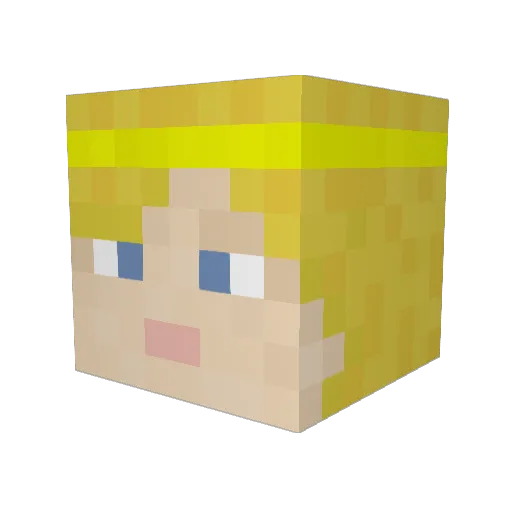 dzerzhinskaya Minecraft avatar head, 3D render