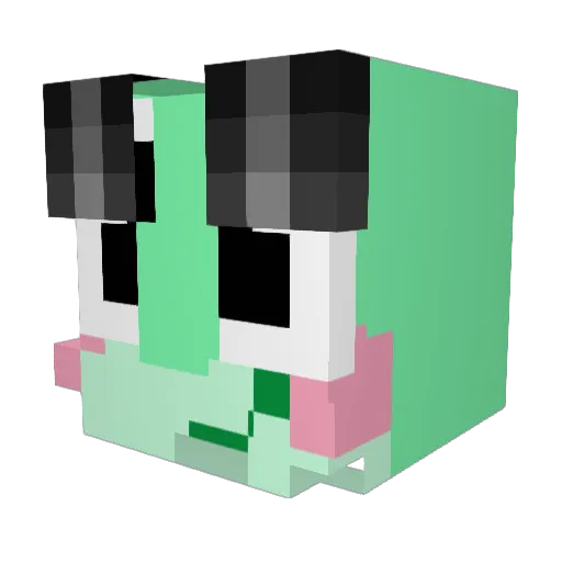 dziabixx Minecraft avatar head, 3D render