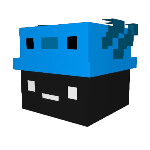 dziepetto Minecraft avatar head, 3D render