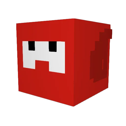 dznr Minecraft avatar head, 3D render