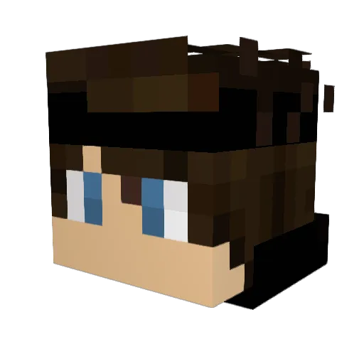 dzodzoMC Minecraft avatar head, 3D render
