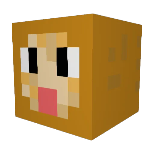dzrben Minecraft avatar head, 3D render