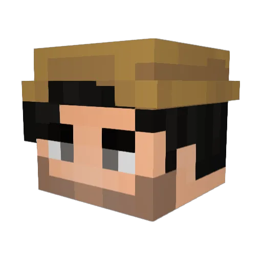 dzsekkk Minecraft avatar head, 3D render