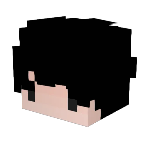dzwa Minecraft avatar head, 3D render