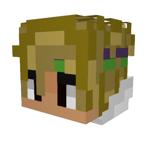 dzwiek Minecraft avatar head, 3D render