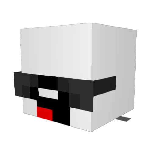 dzxxo Minecraft avatar head, 3D render