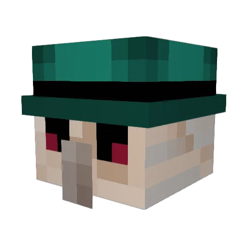 dzyndzel Minecraft avatar head, 3D render