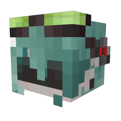 e0nxx Minecraft avatar head, 3D render