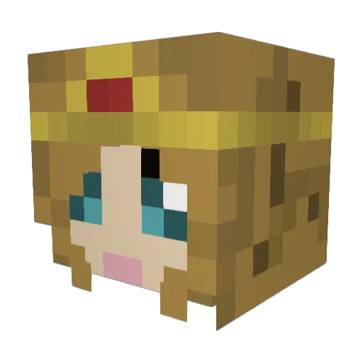 e11a Minecraft avatar head, 3D render